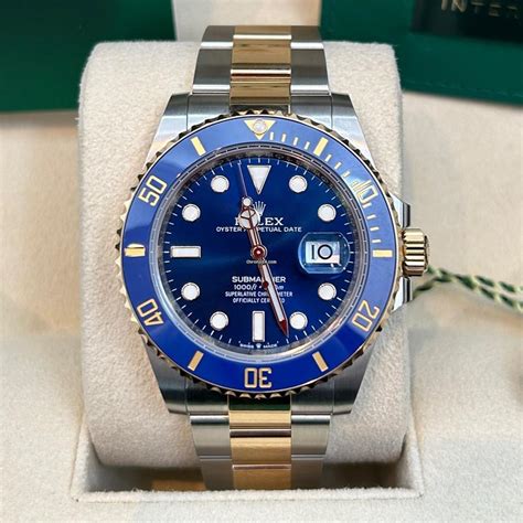 rolex submariner blue gold 2019|Rolex Submariner blue bezel price.